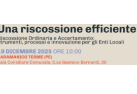 19 DICEMBRE 2025 h.10.00 CARAMANICO TERME – SALA COMUNALE UNA RISCOSSIONE EFFICIENTE